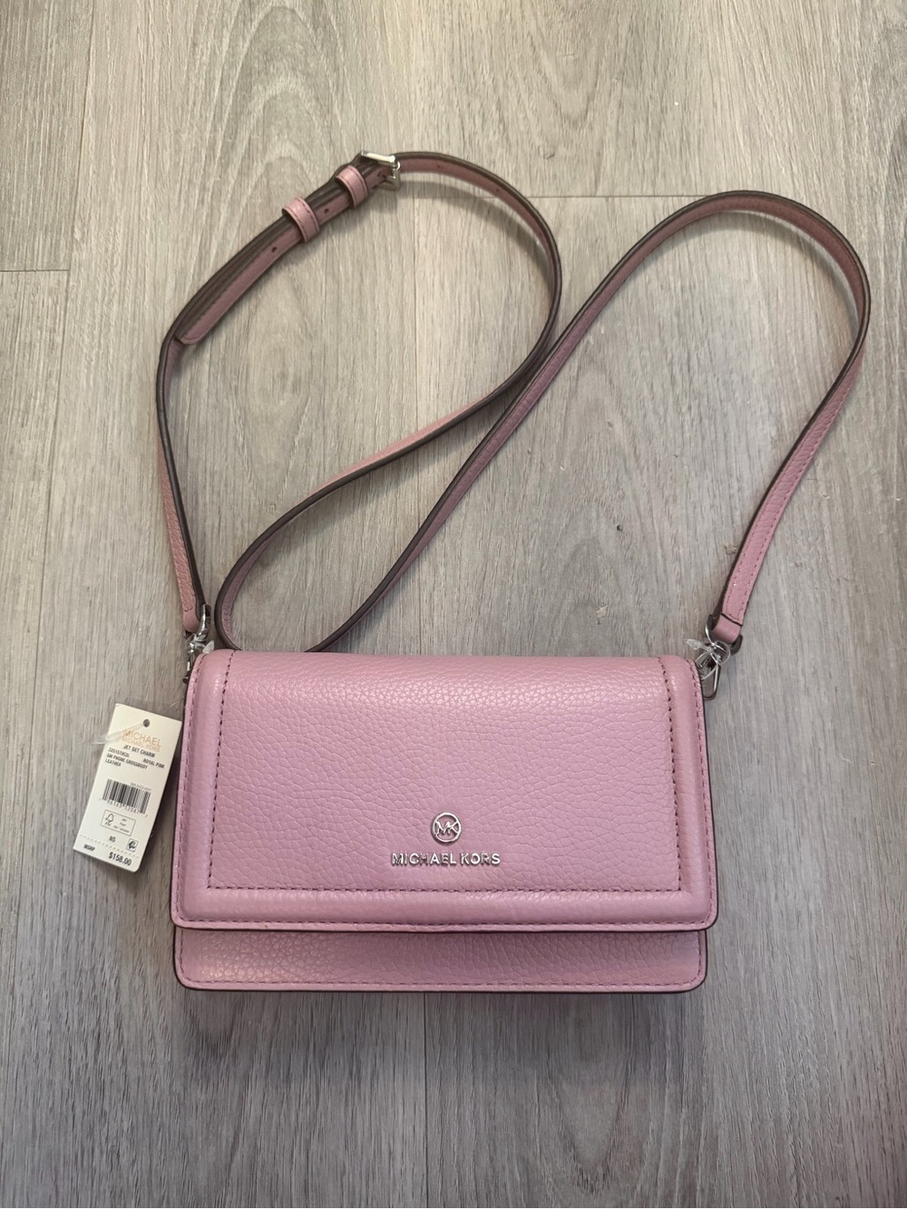 Michael Kors Dusty Pink Pebbled Leather Crossbody